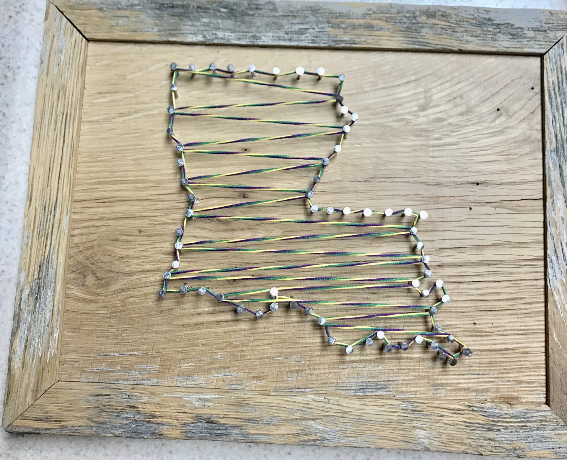 Nail and string art made with the Tennessee Power T